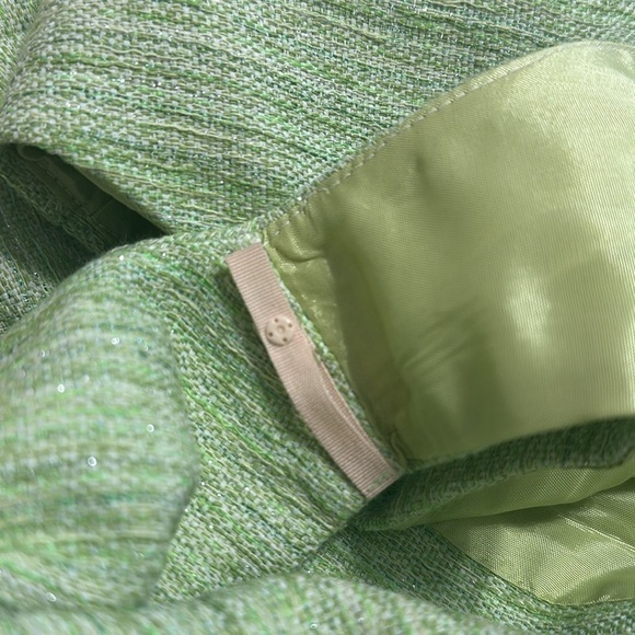 Sara Campbell Duchessa Green Tweed Sleeveless Shift Dress Sz 2 Preppy Old Money - Picture 7 of 8